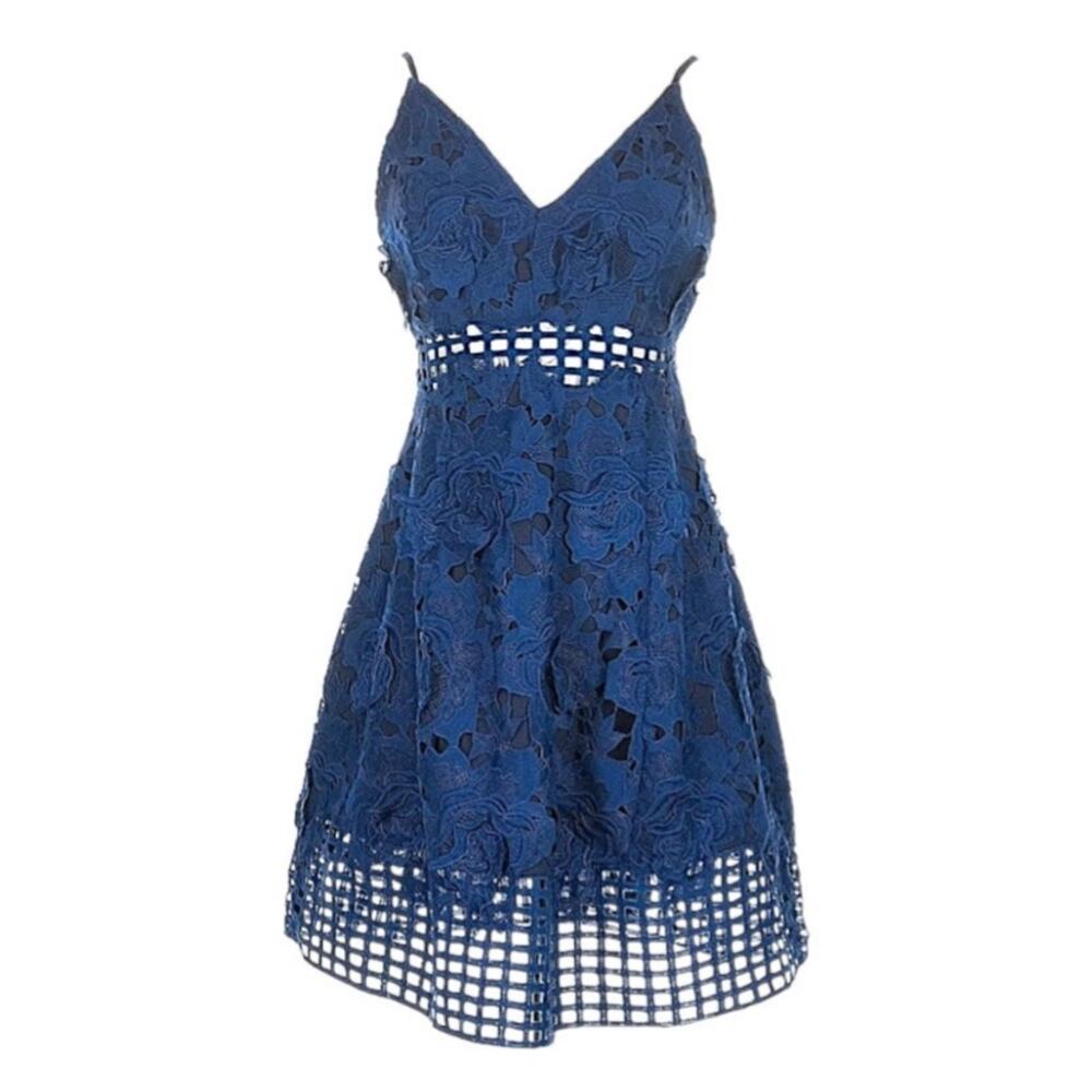 Lovers + Friends Navy Blue Floral Dress | Size S